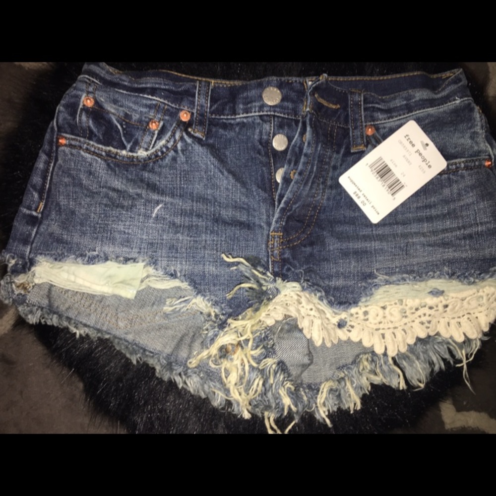 Free People daisy chain cutoff shorts size 24